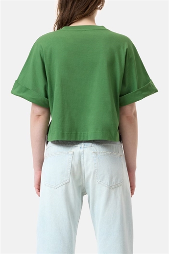 Closed, C95446 Cropped T-shirt, Matcha green